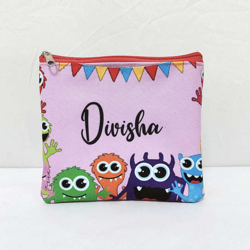 Personalised Pink Printed Kids Wet Pouch